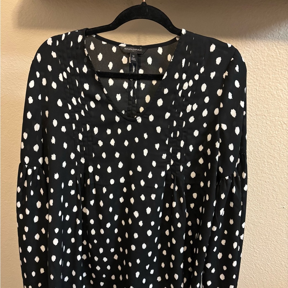 Black and White Polka Dot Blouse